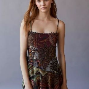 UO Moxie Mesh Mini Slip Dress
